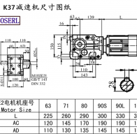 K37 speed-reducing machine size drawings