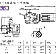 Kf37 speed-reducing machine size drawings