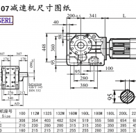 K107 velocity reduction machine size drawings