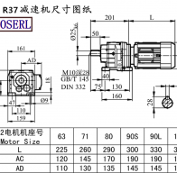 R37 speed-reducing machine size drawings