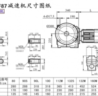 Saf87 speed reduction machine size drawings