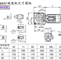Sa57 speed reduction machine size drawings