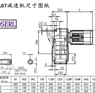 Fa87 speed reduction machine size drawings