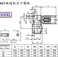 Fa67 speed-reducing machine size drawings