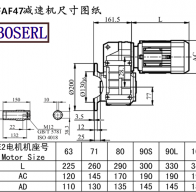 Faf47 speed reduction machine size drawings