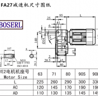 Fa27 speed-reducing machine size drawings