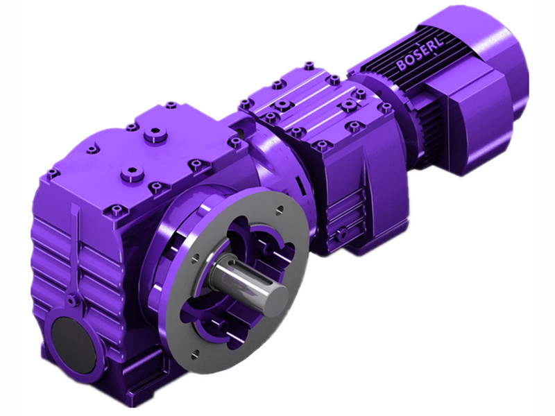 Helical-worm gearmotor