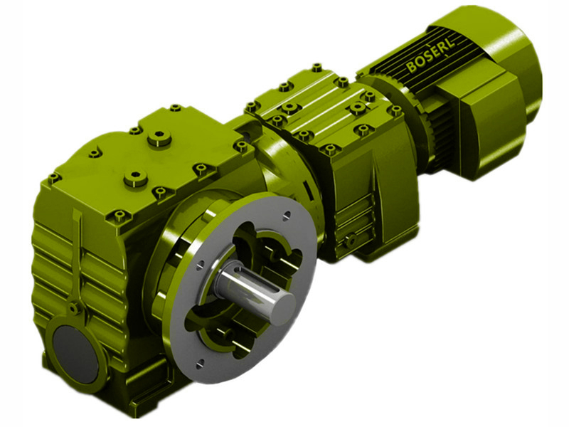 Helical-worm gearmotor