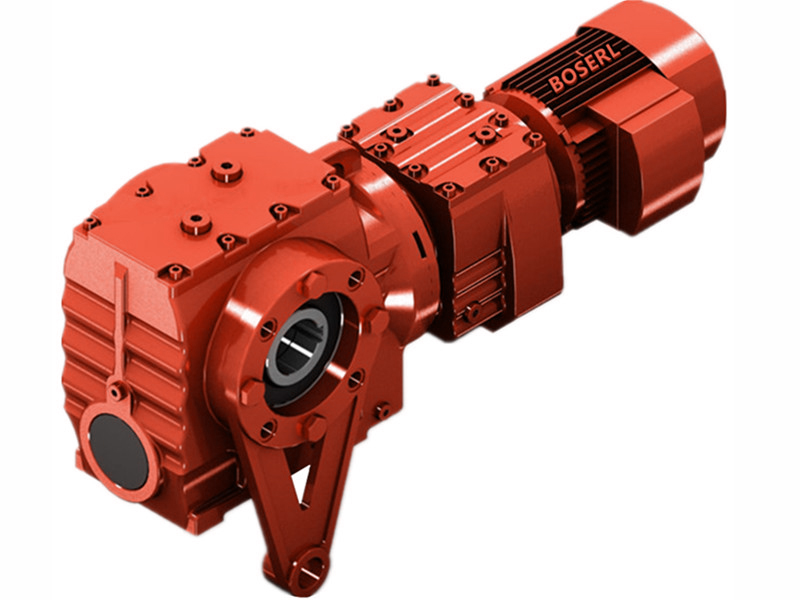 Helical-worm gearmotor